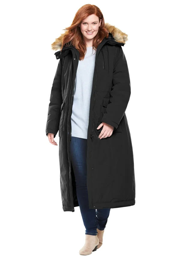Plus Size Women's The Arctic Parka in Extra Long Length by Woman Within in Black (Size 14/16)