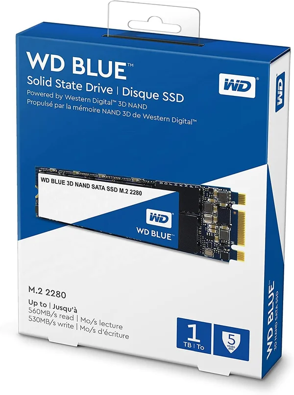 WD 1TB Blue 3D NAND SATA M.2 2280 SSD - WDS100T2B0B