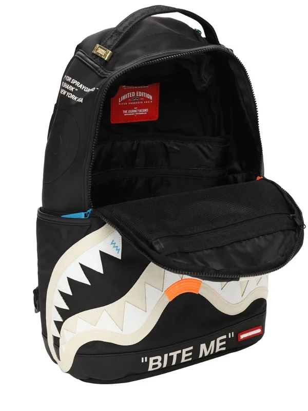 Sprayground Bite Me Shark Backpack - 18" x 6" x 11.5"