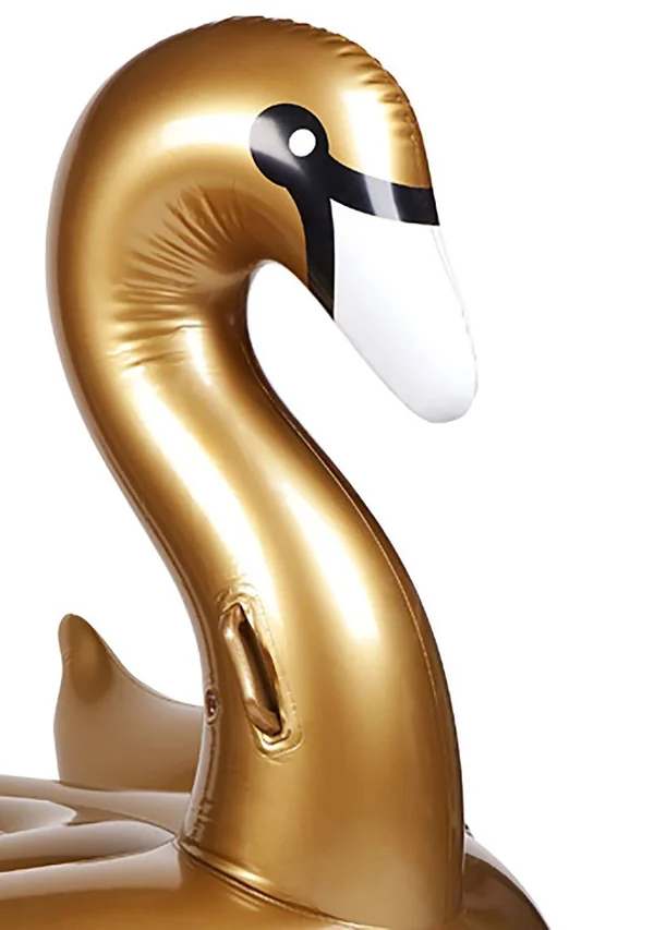 Sunnylife Luxe Gold Swan Ride-On Pool Float