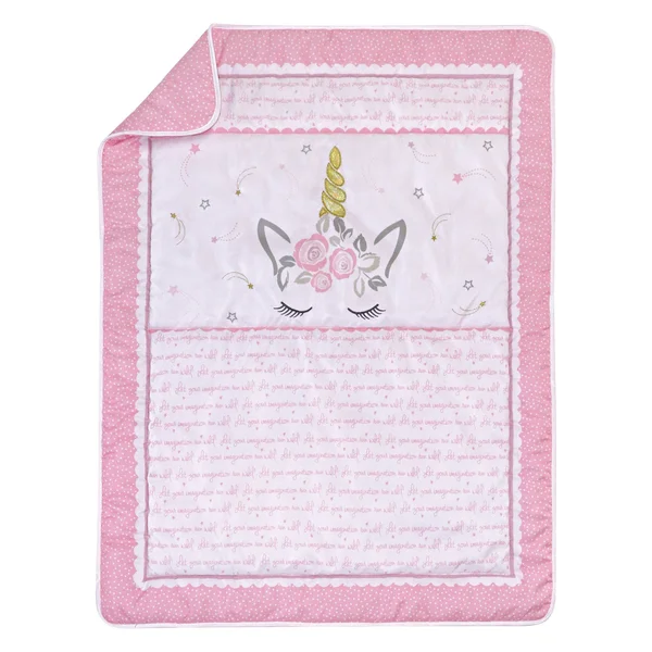 Sammy & Lou Mystical Dreams 4 Piece Crib Bedding Set, Pink