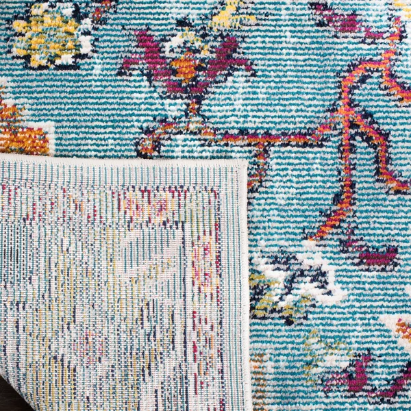 Safavieh Crystal Floretta Vintage Boho Medallion Rug - 2&2x22 x 11& - Teal/Orange