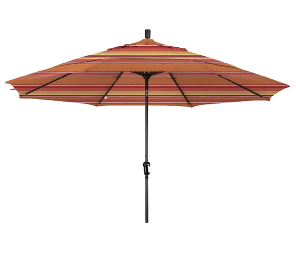 California Umbrella 11 ft. Aluminum Auto Tilt Patio Umbrella, Black
