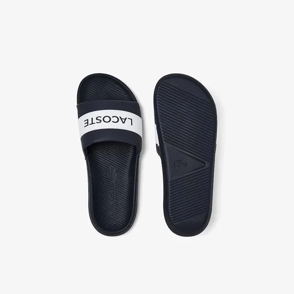 Lacoste Men's Croco Textile Logo Slides - 10