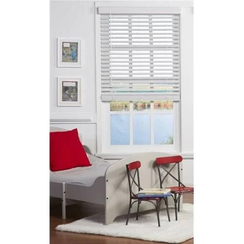 Safe Styles UBJ26X64WT 2 in. Cordless Faux Wood Blind White - 26 x 64 in.