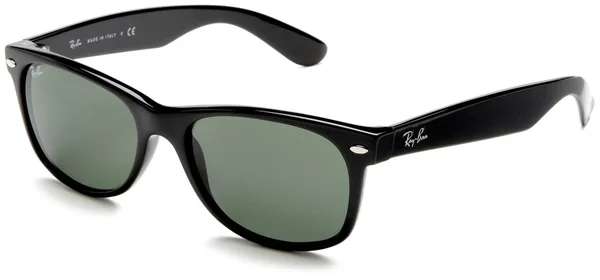Ray-Ban RB2132F-901/58 New Wayfarer Classic Sunglasses - Black Frame/Green Classic G15 Lens - 58mm