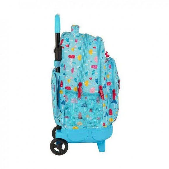 School Rucksack with Wheels Compact Blackfit8 Mushrooms