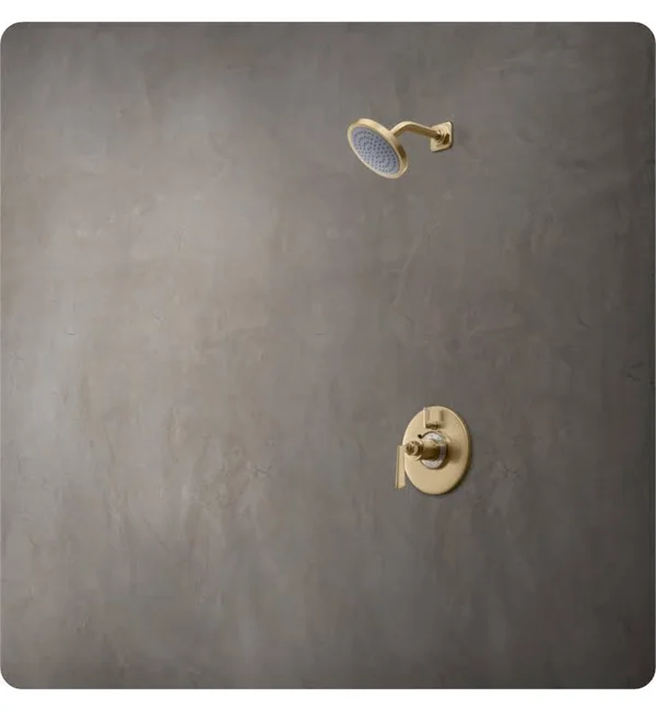 California Faucets 9120.081.20-PN 5-5/8x22 Single-Function Brass Showerhead Kit - Polished Nickel (PVD)