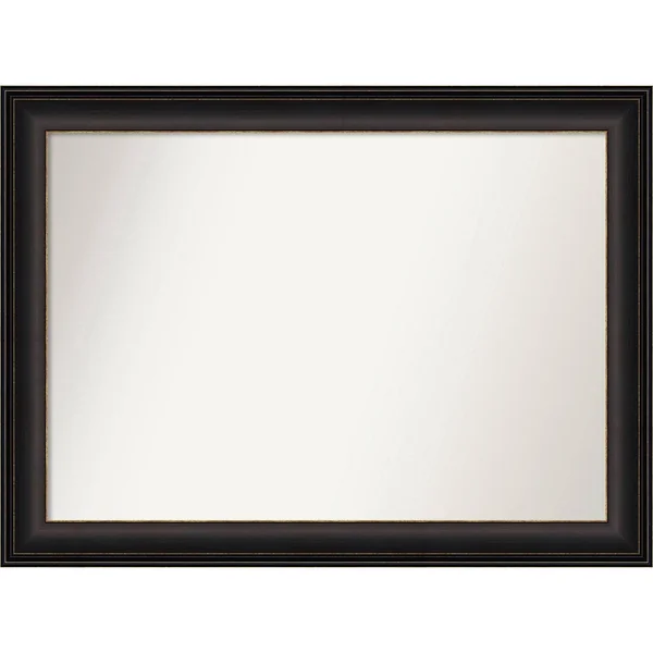 Amanti Art Medium Rectangle Espresso Brown Classic Mirror (25.5 in. H x 34.5 in. W)