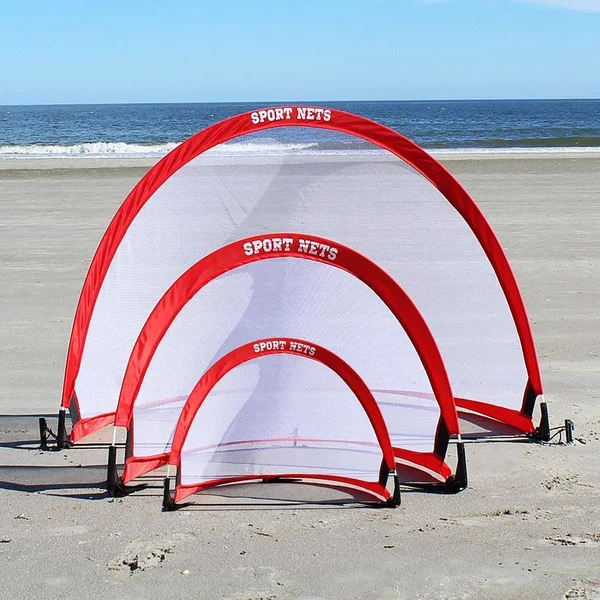 Sport Nets Portable Pop-Up Soccer Goals -Set of Two Portable Soccer Nets with Carry Bag (4 Foot)