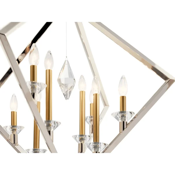 Kichler 43051PN Layan Polished Nickel 4 Light Chandelier