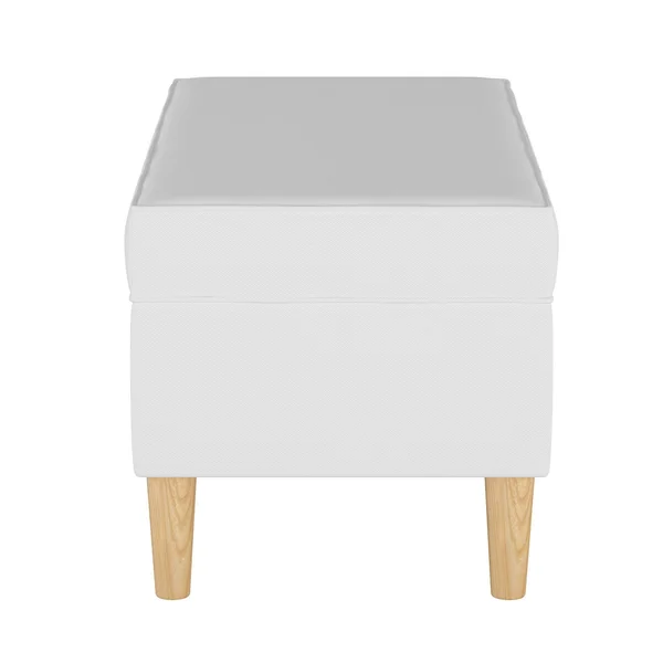 Storage Bench Twill White - Skyline Furniture
