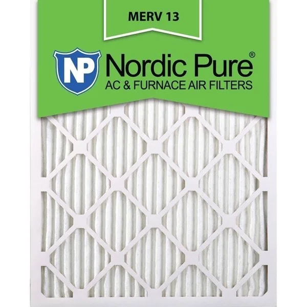 14x25x1 Pleated MERV 13 AC Furnace Air Filters Qty 12
