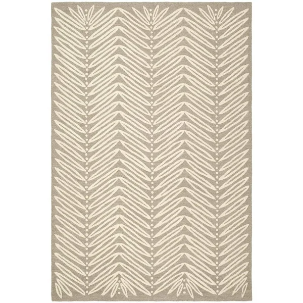 Safavieh 4& x 6& Martha Stewart Chevron Leaves Chamois Beige Rug