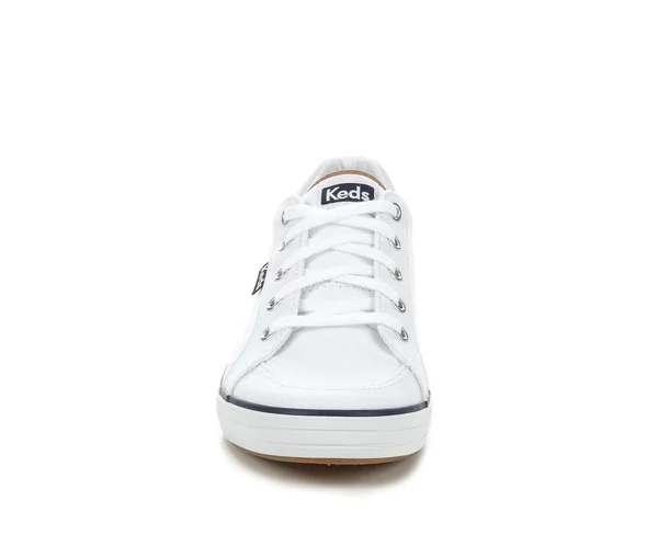 Keds Center II Canvas Stripe White, Size 6.5W Women's Shoes