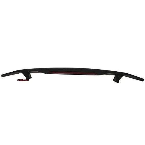Trunk Spoiler Wing with 3rd Brake LED Light Compatible with Universal Car, Ikon Style Matte Black ABS Car Exterior Trunk Rear Wi