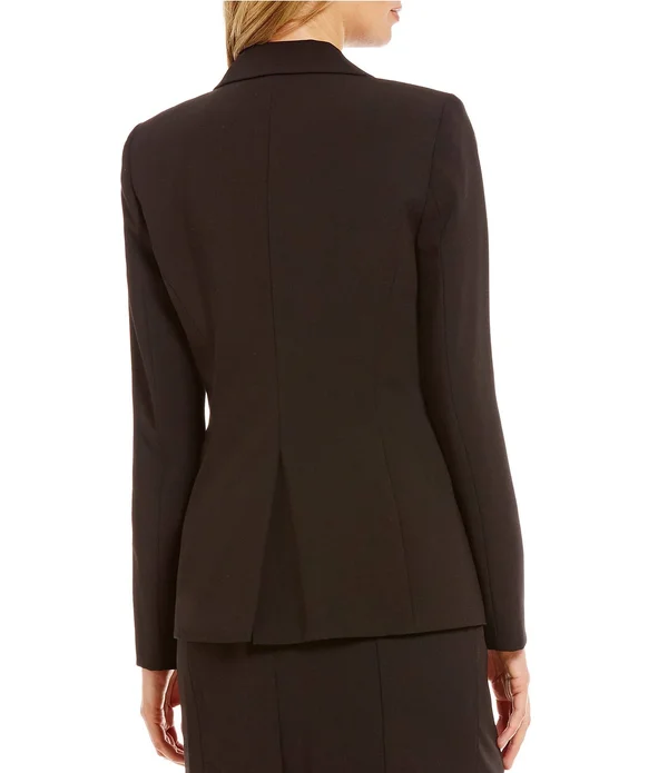 Calvin Klein Women's 1 Button Jacket, Black, 14