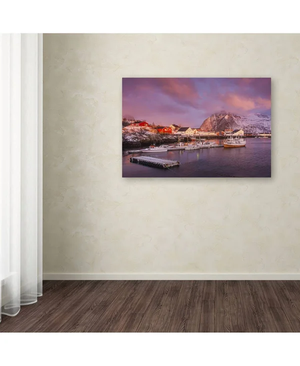 Trademark Fine Art Hamn?y Harbor Light Canvas Art by Michael Blanchette Photography - Size: 12 x 19