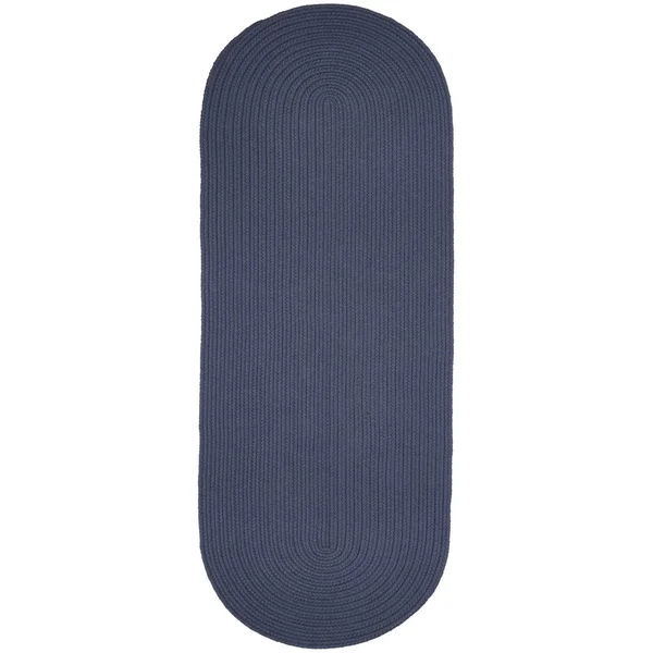 Pura Braided Rug in Sailor Blue 4' x 6' Oval