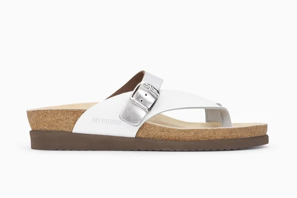 Mephisto Women's Helen Mix - White Patent, Nickel Star