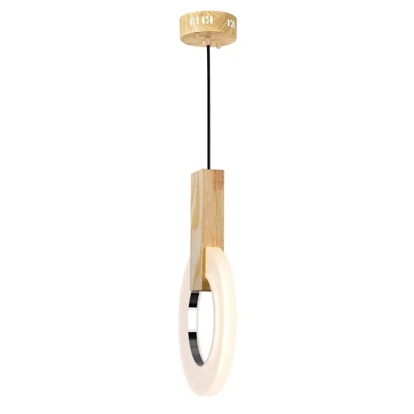 CWI Lighting-LED Mini Pendant with White Oak Finish-1214P8-1-236