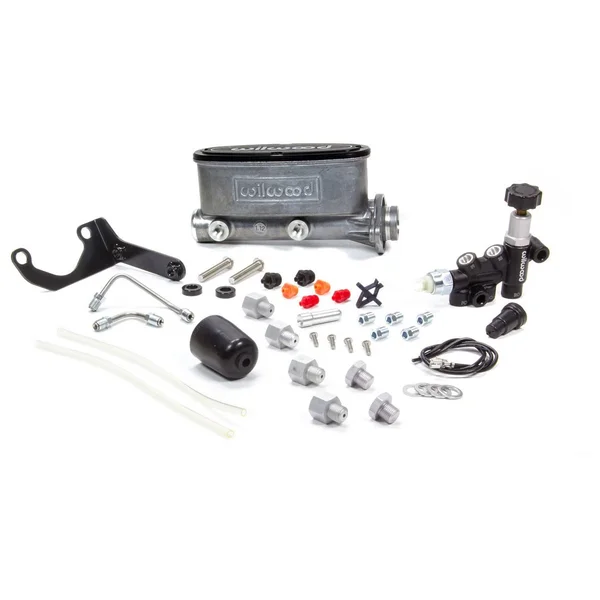 Wilwood HV Tandem M/C Kit w/ Bracket & Prop Valve-1 1/8in Bore 261-13270
