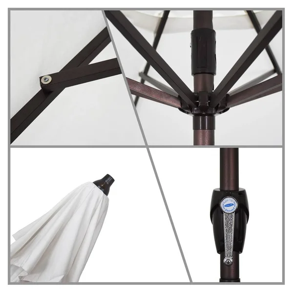California Umbrella 9& Casa Series Patio Umbrella Sunbrella Canvas Cyan Fabric