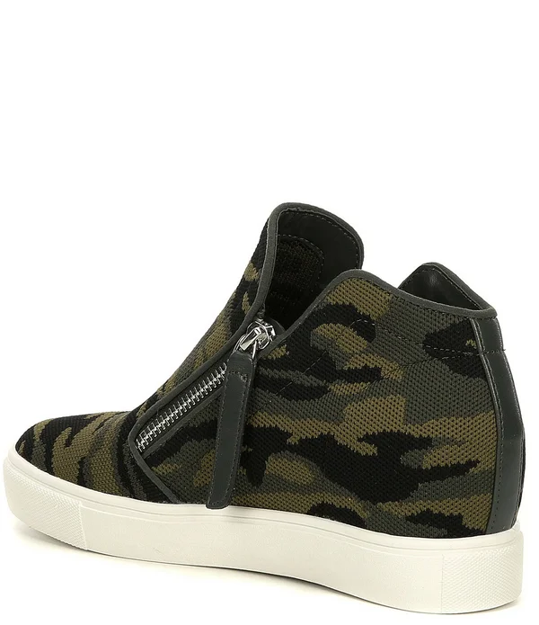 Steve Madden Click Hidden Wedge High Top Sneaker - Metallic - 7.5 M