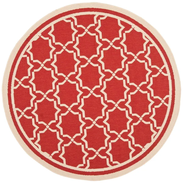 Safavieh Courtyard CY6916-248 4&0x22 x 5&7x22 Red, Bone Area Rug