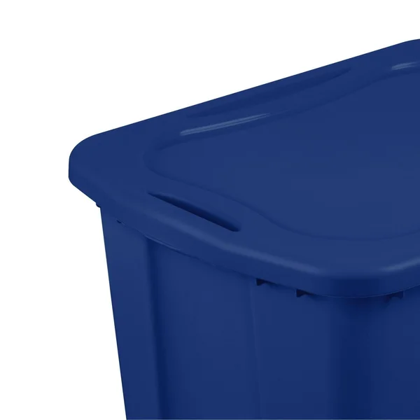 Sterilite 17.5 gal. Set of 6 Plastic EZ Carry Storage Bin - Stadium Blue, Size: 24 5/8 inch Large x 18 3/4 inch W x 13 7/8 inch H