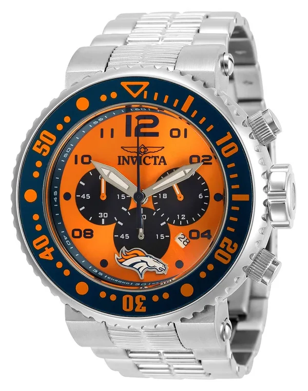 Invicta NFL Denver Broncos Grand Pro Diver Men's 52mm Chronograph Watch 30264