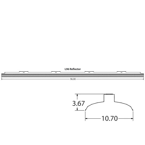 Lithonia TZL1D L96 6000LM FST MVOLT 35K 80CRI WH - TZL1D Series - 8ft LED Strip Light - 6000 Lumens - 60 Watts - 3500K - 120-277