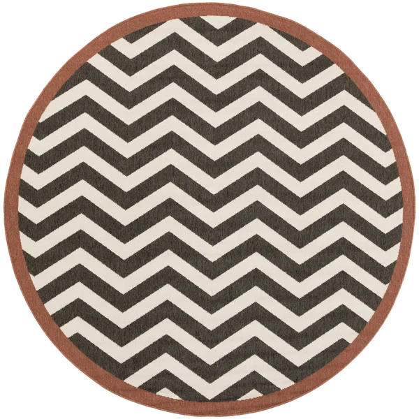 Clay Alder Home Sakonnet Chevron Indoor/ Outdoor Area Rug - 7&6 x 10&9 Black