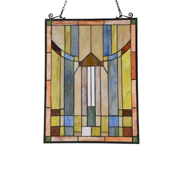 Chloe Lighting Kinsey Tiffany-style Misssion Design Window Panel 18x22 x 25x22