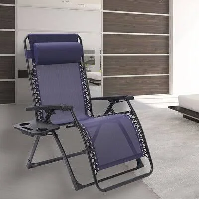 Outdoor Patio Folding Zero Gravity Lounge Chair Arlmont & Co. Color: Purple