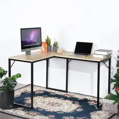 L-Shape Desk Latitude Run Color (Top): Oak