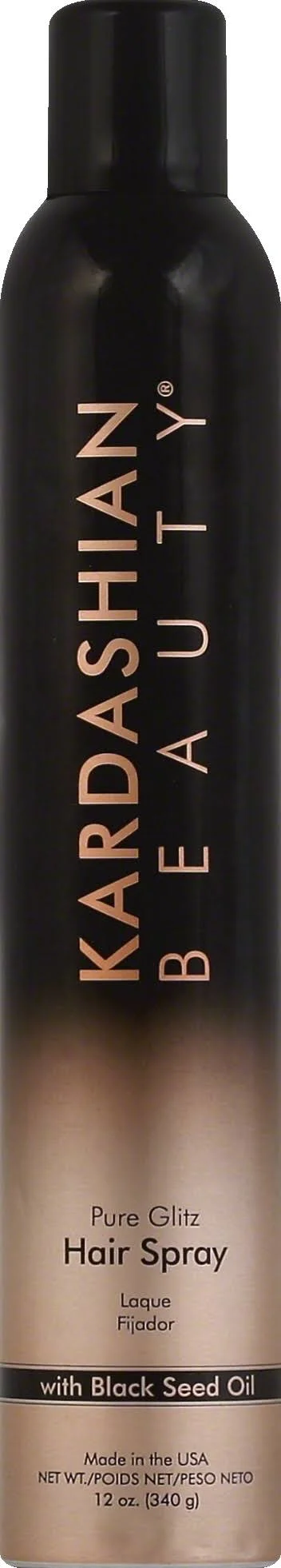 Kardashian Beauty Hair Spray - Pure Glitz, with Black Seed Oil - 12 oz