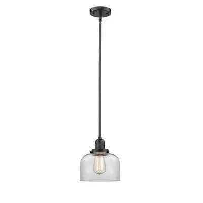 Cashel 1 - Light Single Dome Pendant Andover Mills Finish: Oil Rubbed Bronze - Shade Color: Clear