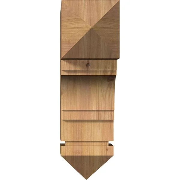 Ekena Millwork BKT06X18X18MRC03SWR 5 1/2x22W x 18x22D x 18x22H Merced Arts & Crafts Smooth BRACKET, Western Red Cedar