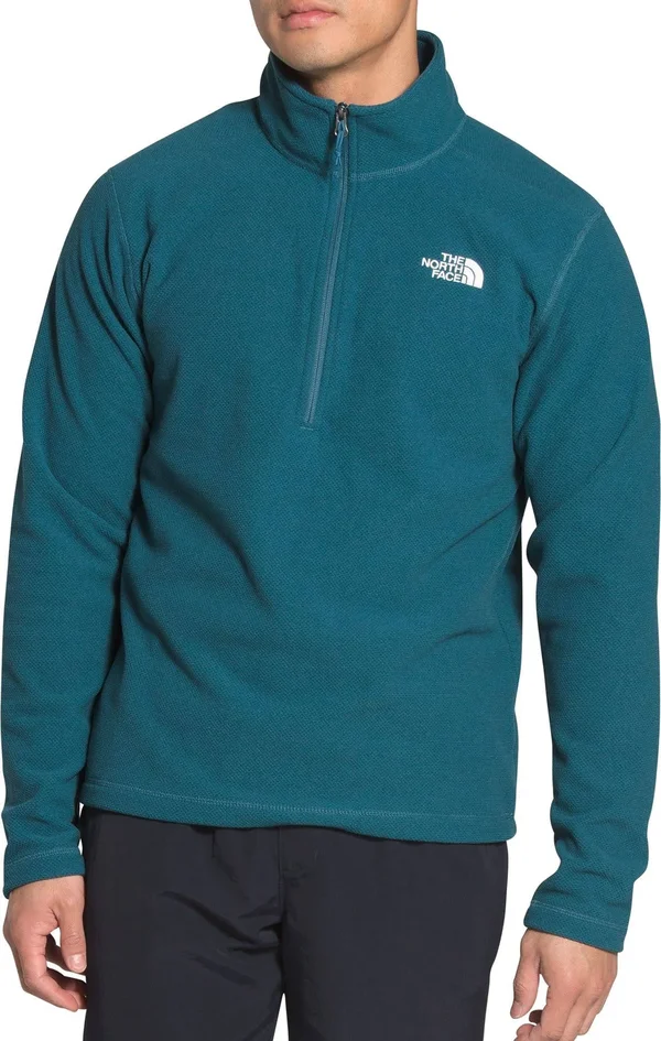 The North Face Men's Textured Cap Rock 1/4 Zip Pullover - Medium, Blue