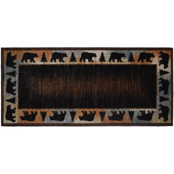 Cozy Cabin Wandering Bear Accent Rug - 30x22x46x22 - Multi