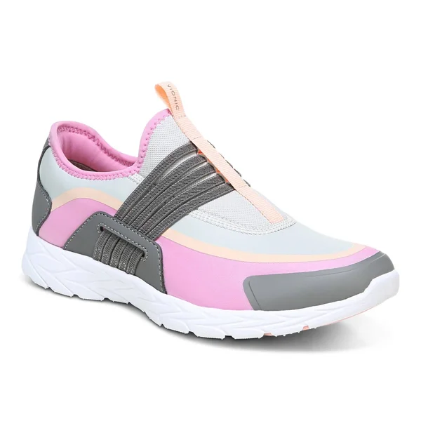 Vionic Vayda Women's Slip-On Supportive Sneaker Grey Pink - 9.5 Wide