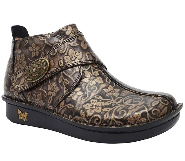 Alegria Caiti Rustic Print Leather Ankle Boots - 41(10.5/11M)