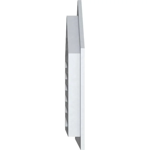 12 inchw x 34 inchh Peaked Top Gable Vent (17 inchw x 39 1/8 inchh Frame Size) 10/12 Pitch: Functional - PVC Gable Vent w/ 1 inch