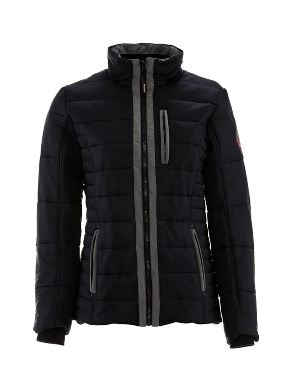 Refrigiwear Women's Pure-Soft Lightweight Insulated Jacket with Removable Hood, Size: 3XL, Black