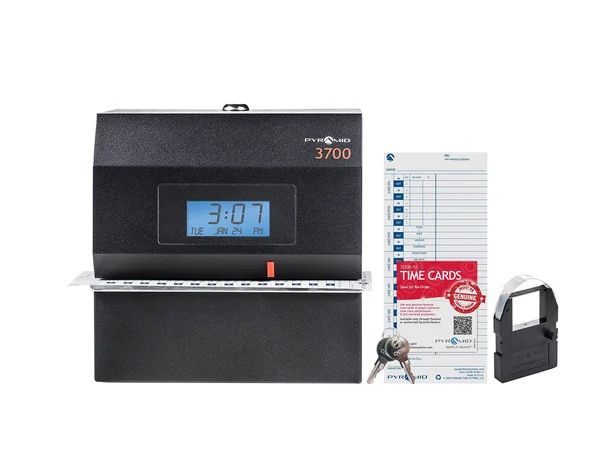 Pyramid 3700 Heavy Duty Steel Time Clock and Document Stamp - Made in The USA