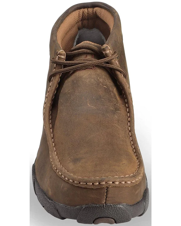 Twisted x Men's MDMST01 Safety Toe Driving Moc - Distressed Saddle Leather