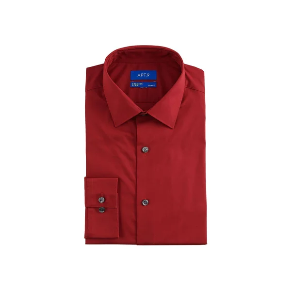 Men's Apt. 9 Premier Flex Slim-Fit Spread-Collar Dress Shirt, Size: Large-32/33, Med Red