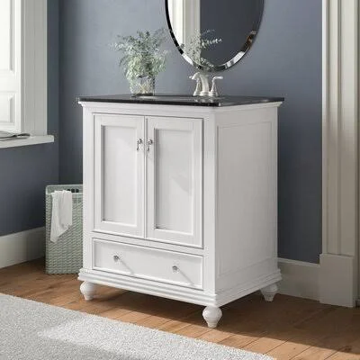 Snydertown 30x22 Single Bathroom Vanity Set Charlton Home Base Finish: White