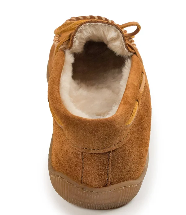 Minnetonka Pile Lined Hardsole 7 Men's Brown